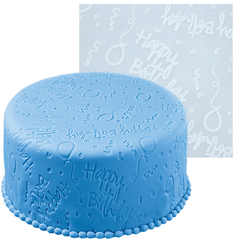 Fondant Imprint Mats - Happy Birthday - bakeware bake house kitchenware bakers supplies baking
