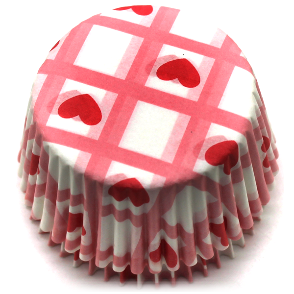Cupcake Liner Pink Heart - bakeware bake house kitchenware bakers supplies baking