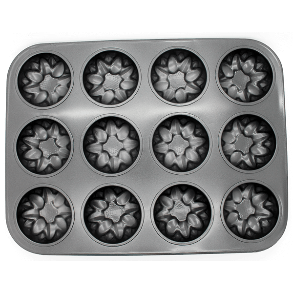 Floral Muffin Tray 12 Muffins - bakeware bake house kitchenware bakers supplies baking