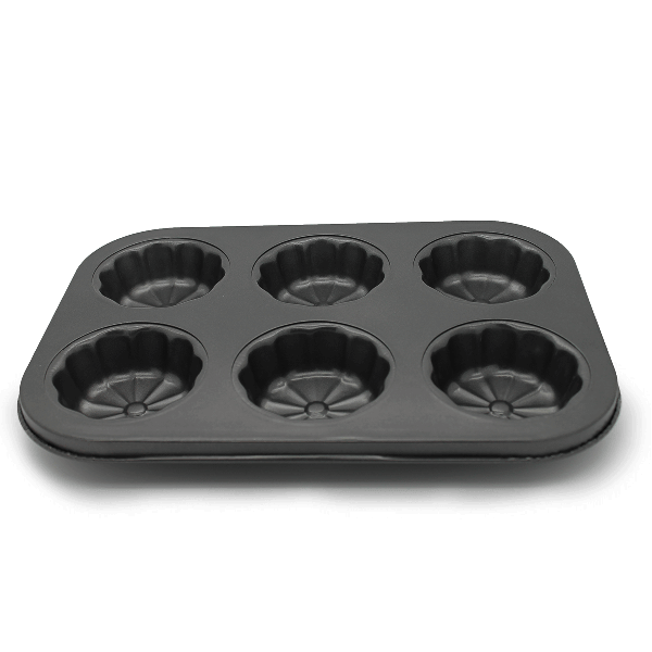 Floral Muffin Tray 6 Muffins - bakeware bake house kitchenware bakers supplies baking
