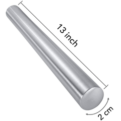 Stainless Steel Fondant Rolling Pin - bakeware bake house kitchenware bakers supplies baking