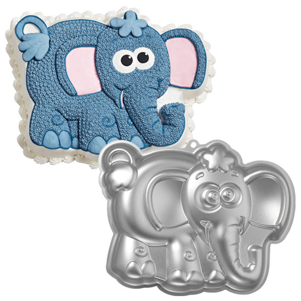 Silver Cartoon Elephant Cake Mold - bakeware bake house kitchenware bakers supplies baking