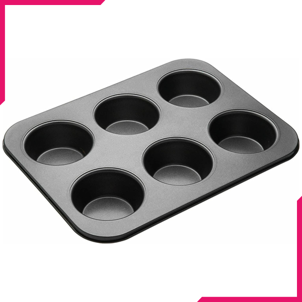 Muffin Tray 6 Muffins (Plain) - bakeware bake house kitchenware bakers supplies baking