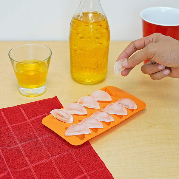 Silicone Ice Mold Orange 10 Cavity - bakeware bake house kitchenware bakers supplies baking