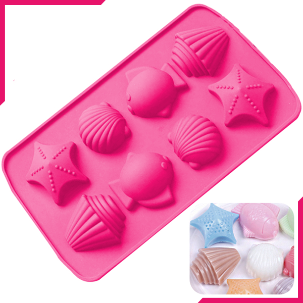 Silicone Ice Mold Sea Shell Fish - bakeware bake house kitchenware bakers supplies baking