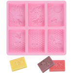 Rectangle Silicone Mold Flower Bee Honeycumb - bakeware bake house kitchenware bakers supplies baking