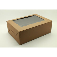 Brown Cupcake Box - 6 Cavity - bakeware bake house kitchenware bakers supplies baking