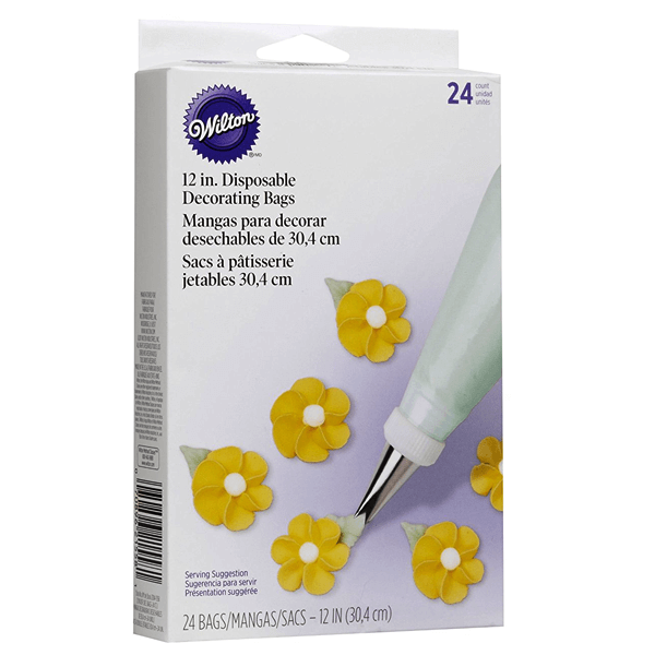 Wilton Disposable Decorating Bags 12in. - 24 Bags - bakeware bake house kitchenware bakers supplies baking