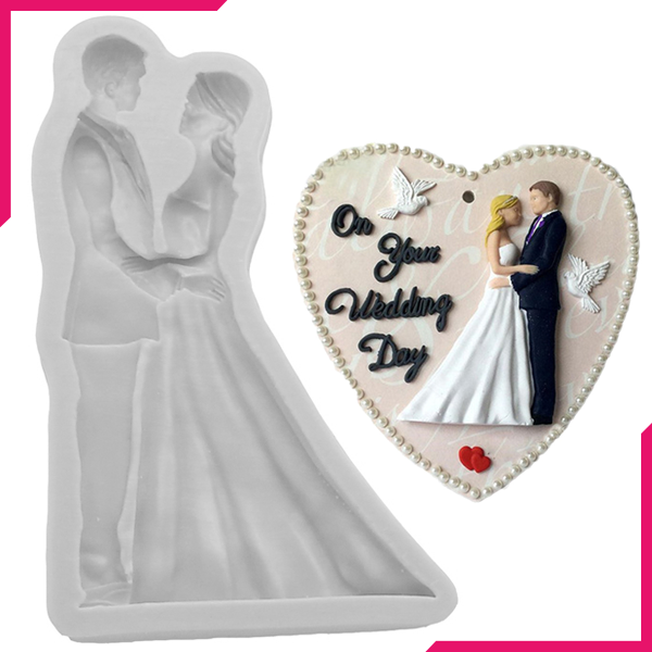 Bride Groom Wedding Silicone Mold - bakeware bake house kitchenware bakers supplies baking