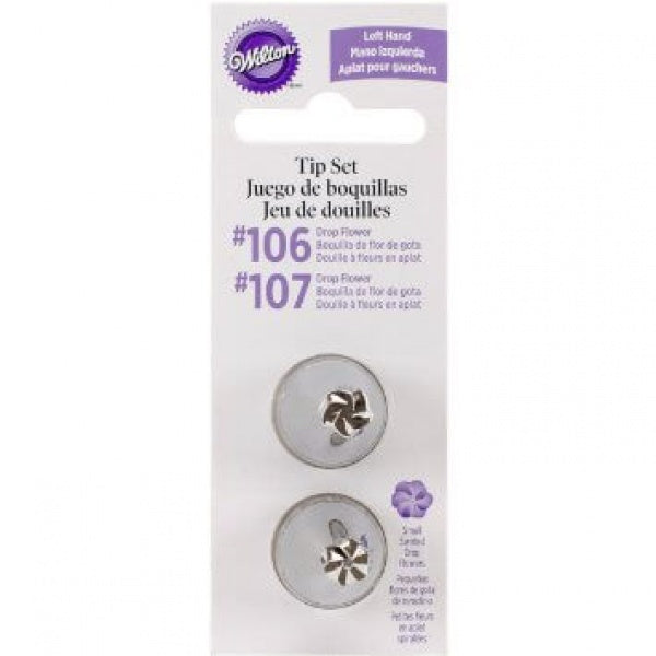 Wilton LH-Drop Flower Tips #106L/107L  Set - bakeware bake house kitchenware bakers supplies baking