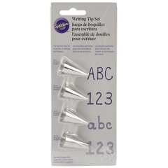 Wilton Writing Tip Set - 4pcs - bakeware bake house kitchenware bakers supplies baking