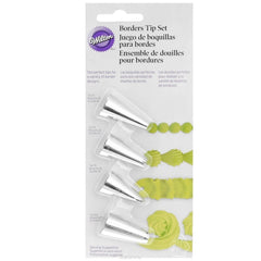Wilton Borders Tip Set - 4pcs - bakeware bake house kitchenware bakers supplies baking