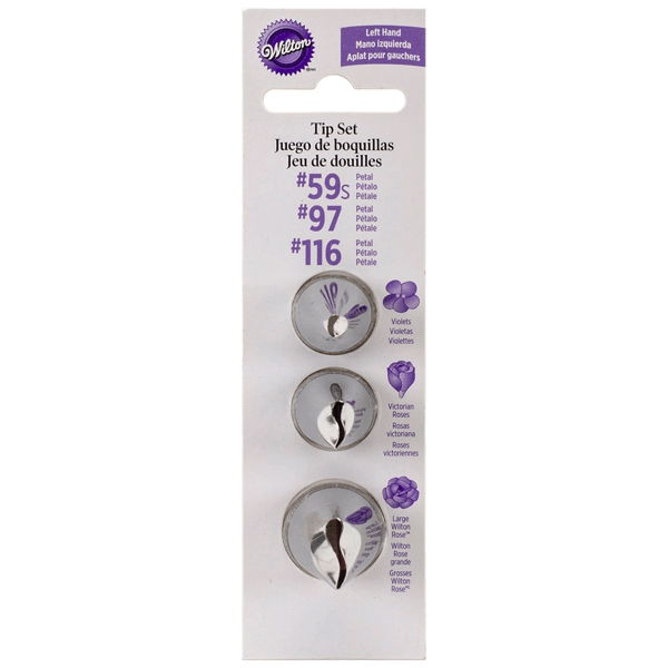 Wilton Left Hand-Petal Tips #59/97/116L St - bakeware bake house kitchenware bakers supplies baking