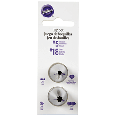 Wilton Round Decorating Tips #5/Star #18 S - bakeware bake house kitchenware bakers supplies baking