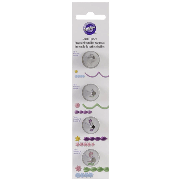 Small Round & Star Tip Set=4pcs - bakeware bake house kitchenware bakers supplies baking