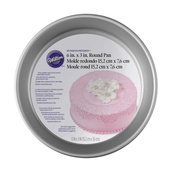 Wilton Decorator  Preferred Round  Pan 6" x 3" - bakeware bake house kitchenware bakers supplies baking