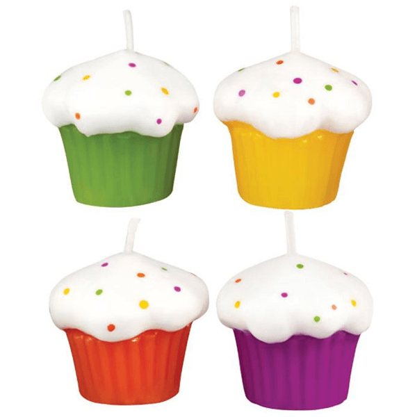 Cupcake Candle Set - 4pcs - bakeware bake house kitchenware bakers supplies baking