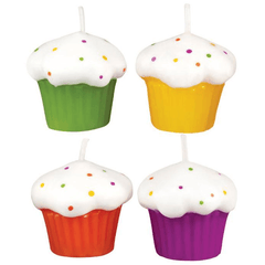 Cupcake Candle Set - 4pcs - bakeware bake house kitchenware bakers supplies baking