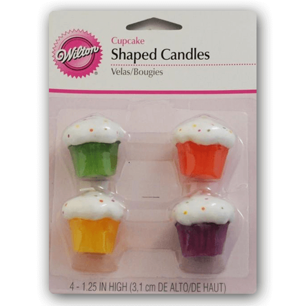 Cupcake Candle Set - 4pcs - bakeware bake house kitchenware bakers supplies baking