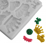 Crown & Bow Silicone Fondant Mold - bakeware bake house kitchenware bakers supplies baking
