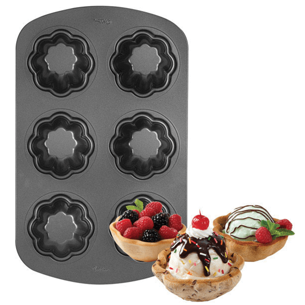 Wilton 6 Cavity Non-Stick Ice Cream Cookie Pan - bakeware bake house kitchenware bakers supplies baking