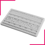 Baroque Reel Embossed Border Silicone Mold - bakeware bake house kitchenware bakers supplies baking