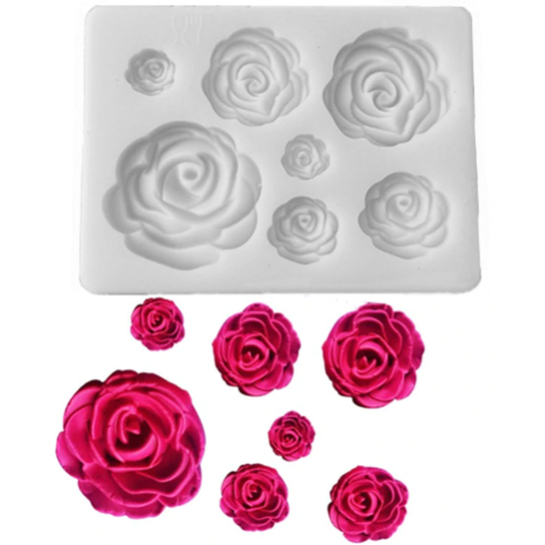 Rose Flowers Silicone Mold - bakeware bake house kitchenware bakers supplies baking