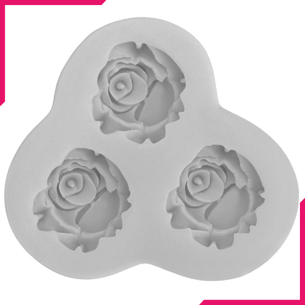 Three Rose Silicone Mold - bakeware bake house kitchenware bakers supplies baking