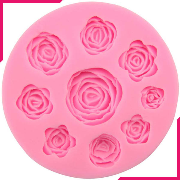 Nine Rose Silicone Mold - bakeware bake house kitchenware bakers supplies baking