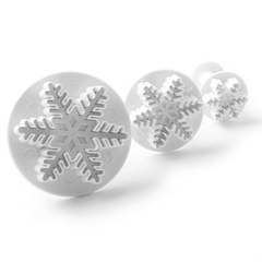 Mini Plunger Cutter Snow Flake - bakeware bake house kitchenware bakers supplies baking