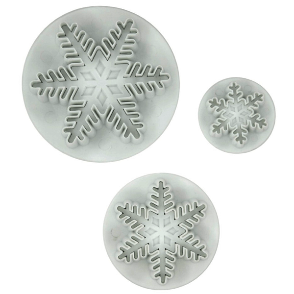 Mini Plunger Cutter Snow Flake - bakeware bake house kitchenware bakers supplies baking