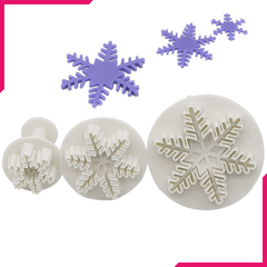 Mini Plunger Cutter Snow Flake - bakeware bake house kitchenware bakers supplies baking