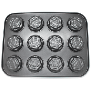Fancy Floral Muffin Tray 12 cups - bakeware bake house kitchenware bakers supplies baking