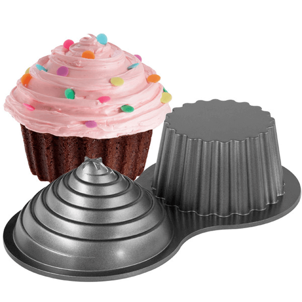 Giant Cupcake Silicone Mould Jumbo Birthday Cup Cake Baking Bake Big Top  Mold