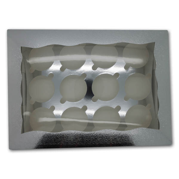 Silver Cupcake Box - 12 cupcakes - bakeware bake house kitchenware bakers supplies baking