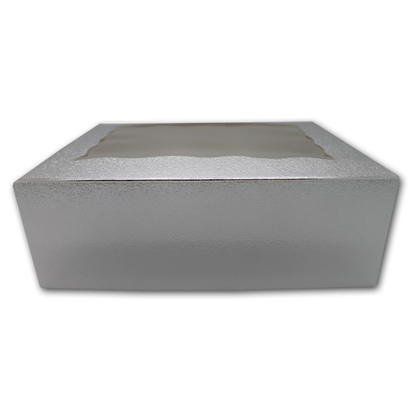Silver Cupcake Box - 6 Cavity - bakeware bake house kitchenware bakers supplies baking