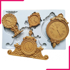 European Retro Clock Silicone Mold - bakeware bake house kitchenware bakers supplies baking