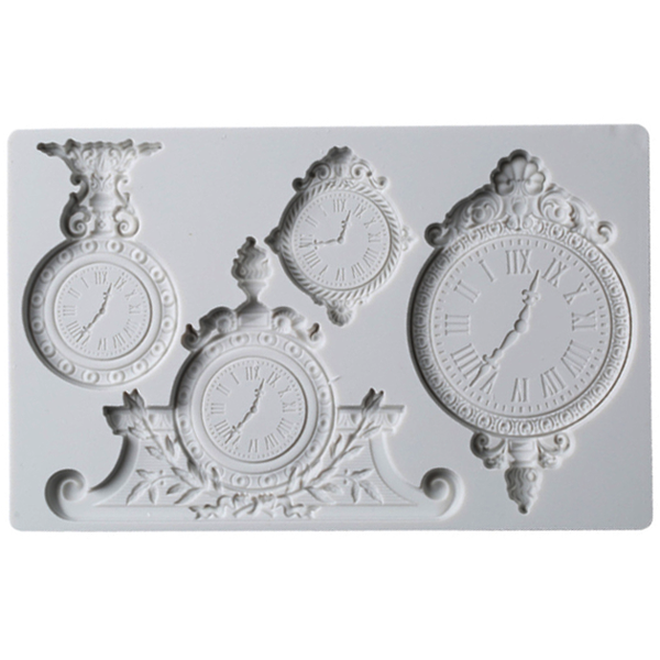 European Retro Clock Silicone Mold - bakeware bake house kitchenware bakers supplies baking