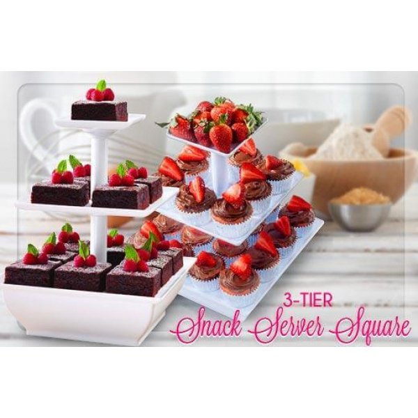 3 - tier Snack Server - bakeware bake house kitchenware bakers supplies baking