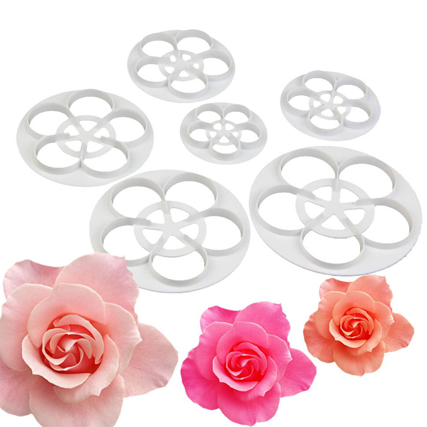 5 Petal Flower Cutter - 6 pcs - bakeware bake house kitchenware bakers supplies baking
