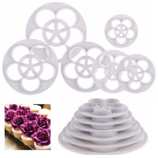 5 Petal Flower Cutter - 6 pcs - bakeware bake house kitchenware bakers supplies baking