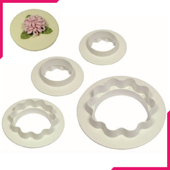 Round and Wavy Edge Cutter - 4 pcs - bakeware bake house kitchenware bakers supplies baking