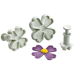 Plunge Cutter 4 Petal Flower - 3 pcs - bakeware bake house kitchenware bakers supplies baking