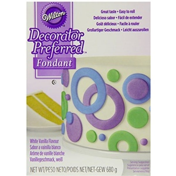 Wilton White Rolled Fondant 680 gms - bakeware bake house kitchenware bakers supplies baking