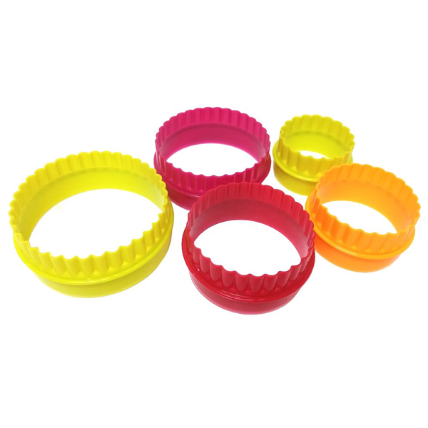 Round Scalloped Edge Biscuit Cutter 5pcs - bakeware bake house kitchenware bakers supplies baking