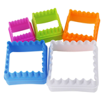 Square Scalloped Edge Biscuit Cutter 5pcs - bakeware bake house kitchenware bakers supplies baking
