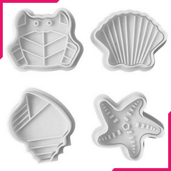 Sea Shell Starfish Frog Plunger Cutter - bakeware bake house kitchenware bakers supplies baking