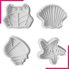 Sea Shell Starfish Frog Plunger Cutter - bakeware bake house kitchenware bakers supplies baking