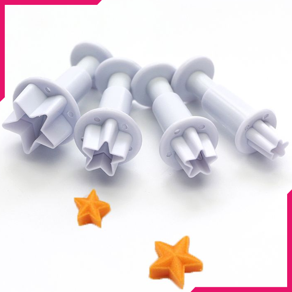 Plunge Cutter Star - 4 Pcs - bakeware bake house kitchenware bakers supplies baking