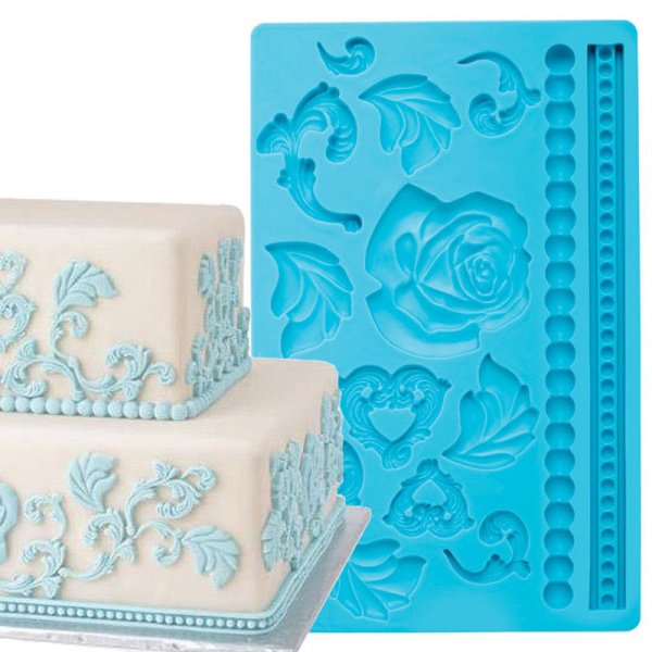 Fondant Silicone Mould Flowers & Beads - bakeware bake house kitchenware bakers supplies baking